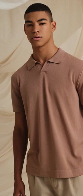 POLO TRICOT COM LINHO