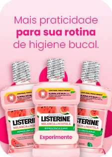 Kit Enxaguante Bucal Listerine Melancia E Hortelã 500ml 3 Unidades