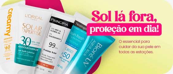 Essencial para skincare: protetor solar!